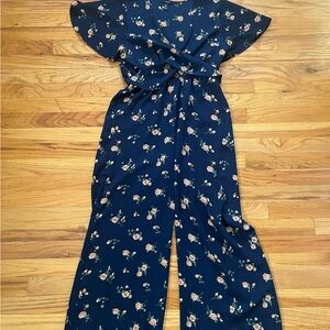 Floral Navy Jumpsuit
